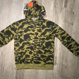 BAPE A Bathing Ape Green Camo Full Zip Hoodie Size XXL Streetwear Hypebeast